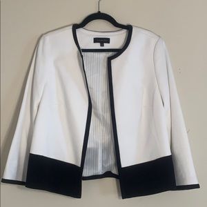 Black and white blazer